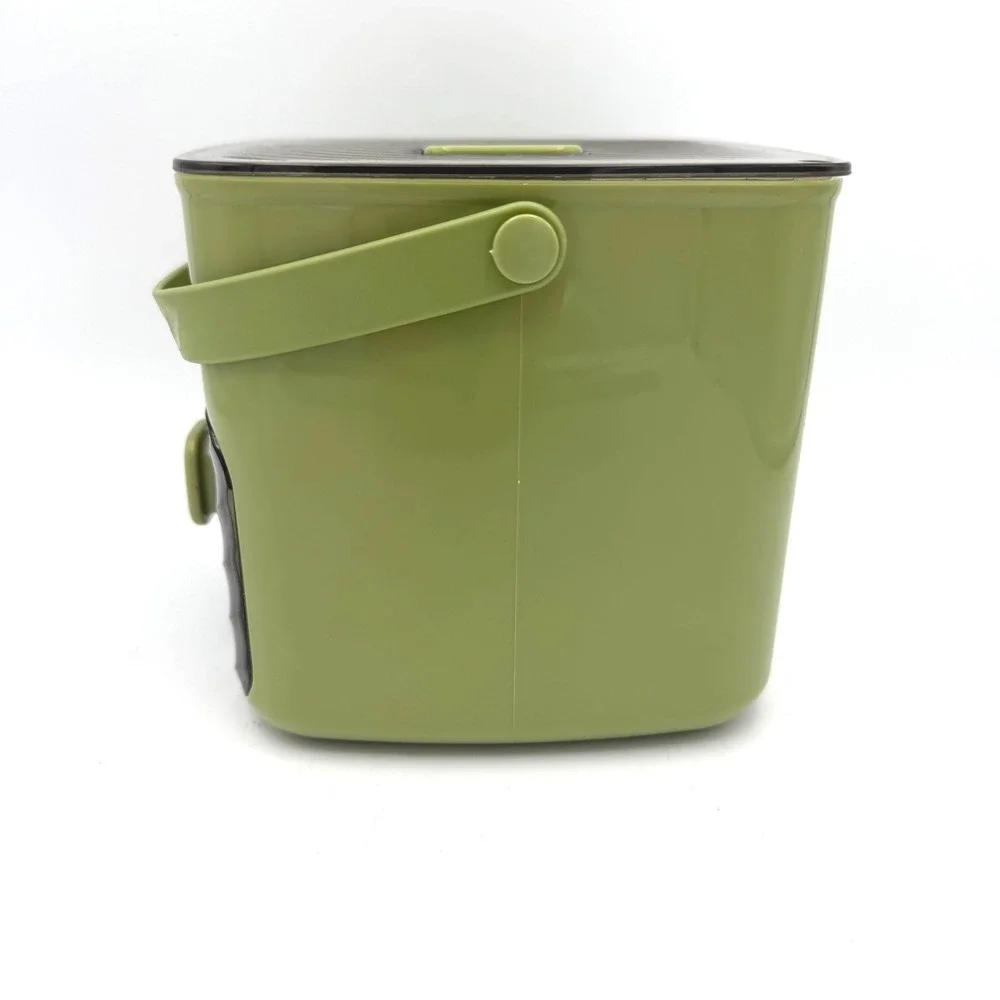 Press Type 48 Grid Ice Cube Tray Storage Bin Set Green Portable‎ Handle Drawer